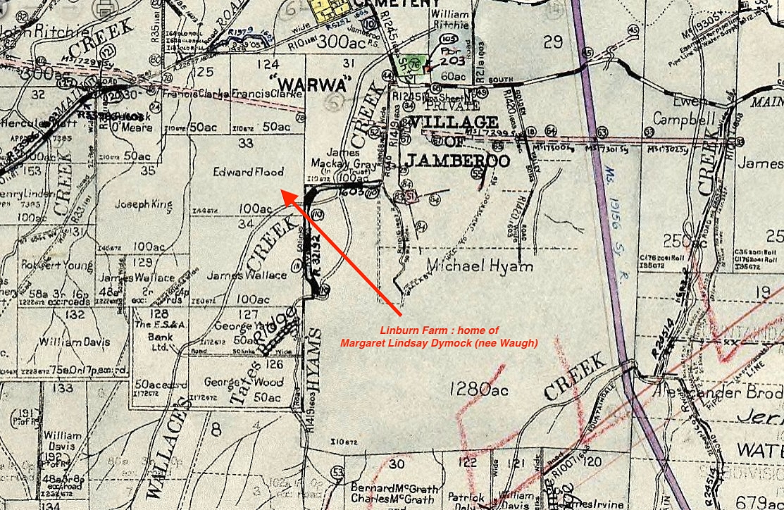 Margaret’s farm of 100 acres called “Linburn”